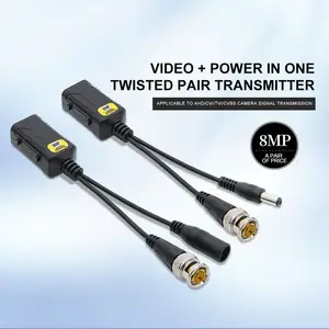CCTV Surveillance Balun Converter Rj45 Video Power 2 In 1 8MP Video Balum Prices