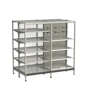black wire slatwall series store shelving australian style heavy duty supermarket display rack shelf