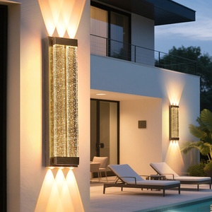 Lampe murale extérieure moderne étanche à double éclairage haut/bas pour villa, cour, hôtel, balcon - Product Image 5