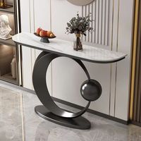 Table basse en métal de style américain moderne, table console de luxe légère pour entrée, appartement, salon, salle à manger, ou séparation d'espace