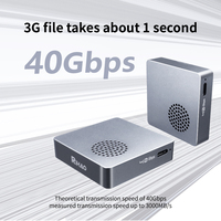 Boîtier de disque dur SSD NVMe M.2 USB4 compatible Thunderbolt 3/4 avec ventilateur de refroidissement