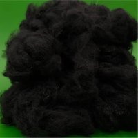 Fibre de polyester vierge noire solide 1.4D*38mm pour tricotage, vêtements de sport, matériau de rembourrage, filage PSF personnalisable