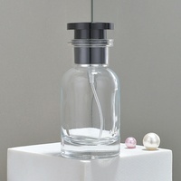 Flacon pulvérisateur de parfum en verre cylindrique rechargeable de 30 ml, imprimé à l'écran, flacon de voyage portable, mini flacon pulvérisateur d'échantillon
