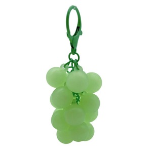 Women's Fashion Keychain with Glowing Grape Chain Colorful Solid Beads Car Pendant Acrylic Bag Accessories