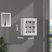 Armoire de recharge pour téléphones portables à 9 portes avec serrure à clé, casier de rangement visible pour employés, station de casiers en acier pour bureau, école, OEM