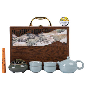 Palace Museum Cultural Creative <b>Tea</b> <b>Set</b> Ceramic Teapot With Cups Gift Box For Business Gifts And Elders - Product Image 5