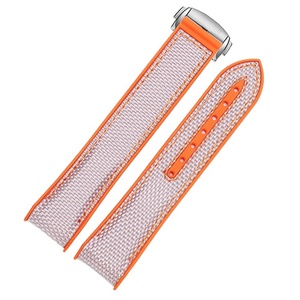 <span class=keywords><strong>Correa</strong></span> de <span class=keywords><strong>reloj</strong></span> de nailon y caucho de lona curva resistente al agua para Seamaster Speedmaster <span class=keywords><strong>20mm</strong></span> 22mm <span class=keywords><strong>correa</strong></span> de tela de acero de lujo - Product Image 5