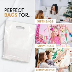 Wholesale Custom Printed Die Cut Plastic Shopping <b>Bag</b> With Handle LDPE Retail Apparel Gift Carrier <b>Bag</b> OEM ODM Packaging Factory - Product Image 3