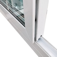 Fenêtre coulissante à cadre en profil PVC standard australien, double vitrage, fenêtres en PVC