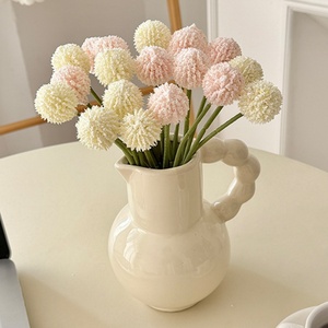 Bolas <span class=keywords><strong>de</strong></span> Flores Artificiales <span class=keywords><strong>de</strong></span> Crisantemo y <span class=keywords><strong>Diente</strong></span> <span class=keywords><strong>de</strong></span> León Doradas, Adornos Florales <span class=keywords><strong>de</strong></span> Simulación Multiusos, Estilo Moderno - Product Image 2