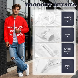 Veste <span class=keywords><strong>de</strong></span> baseball pour homme avec logo personnalisé en gros, style printemps et automne, veste universitaire décontractée <span class=keywords><strong>de</strong></span> haute qualité fabriquée en usine, pas <span class=keywords><strong>de</strong></span> MOQ - Product Image 5