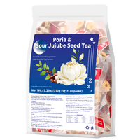 Teh Herbal Label Pribadi untuk Tidur, Teh Biji Jujube, Teh Relaksasi Malam Bebas Kafein, Kantong Teh untuk Mendukung Tidur