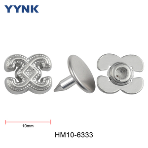 Nhà Sản Xuất Cung Cấp Tùy Chỉnh Trái Tim Hoa Hình Dạng Ngôi Sao Denim Túi Nút Kim Loại Spike Đinh Tán Jeans Đinh Tán Cho Túi Da Giày Vải - Product Image 2