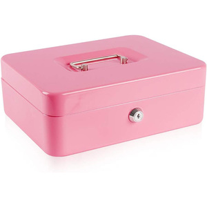 Caja de Dinero Metálica Grande, Moderna y Portátil, con Cerradura y Bandeja Extraíble para Almacenamiento Seguro de Efectivo para Negocios, Hogar y Oficina, Venta al Por Mayor - Product Image 1