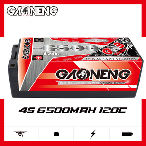 Batería LiPo RC GNB GAONENG 6500MAH 4S 4S2P 14.8V 120C 5mm con Carcasa Rígida y Balanceador Integrado para Autos, Barcos, Camiones y Truggy RC 1:8 1/8 - Product Image 2