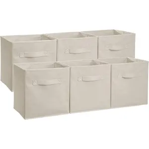 2022 high quality Closet Foldable Organizer Storage Box reusable100gsm Nonwoven Collapsible Storage Bins with carry handles