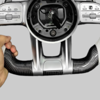 Volant en fibre de carbone pour Mercedes Benz W204 W212 W213 W217 W218 W245 W246 W247 a C E CLS GLC GLE
