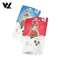 Emballage personnalisé imprimé sous vide, thermoscellable, de qualité alimentaire, 85g, pour aliments frais et humides pour chats, saumon, sachet refermable stérilisable sous vide