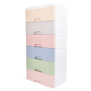 Multi Function Large Capacity 6 Layers Plastic Storage Drawers Cloths And Toys Storage Cabinet