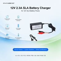 Chargeur de batterie 12V 2.3A SLA AGM GEL VRLA Protection contre le reflux de courant de batterie 14.4V 14.6V 14.8V Chargeur de batterie au plomb