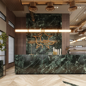 Barra de Bar de Madera de Alta Gama con Iluminación LED |   Muebles Modernos para Cafeterías y Diseño de Interiores para Boutiques - Product Image 6