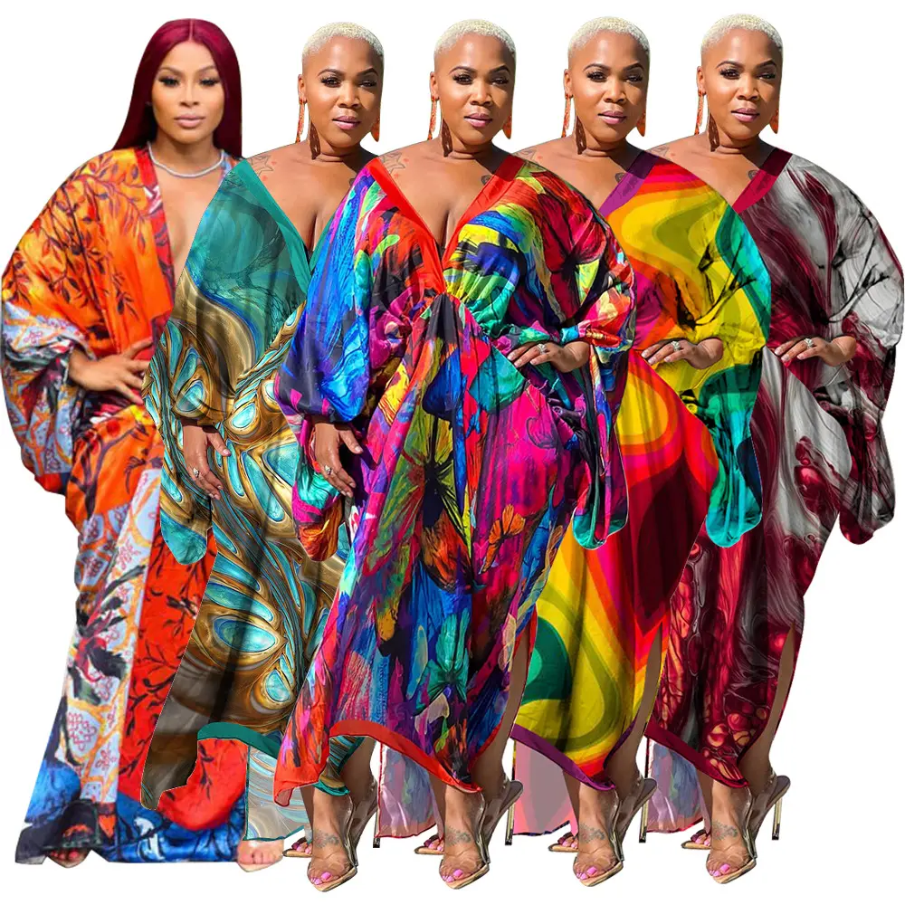 BuPao baju wanita lengan panjang, baju wanita lengan panjang, pakaian Afrika, baju wanita kasual, mode panjang, baju simpel, harga termurah Musim Semi 2024