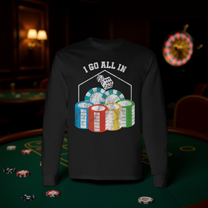 Camiseta de manga larga All In Gambling Poker Chips Casino - Product Image 3