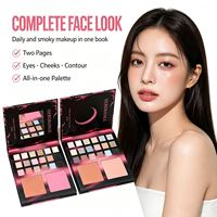 Palette de maquillage multi-couches style livre pour fards à paupières et blush, étui rigide, OEM ODM, approvisionnement en gros, personnalisation par dessin, personnalisation par échantillon