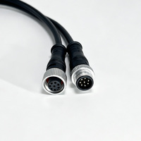 Câble de signal multi-capteurs M12 à code A 8 broches personnalisé, câble de connexion étanche pour module d'E/S distribuée PLC, câble de connexion de capteur industriel