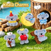 Porte-clés en peluche mini koala mignon, pendentif de sac à dos, jouet en peluche doux, souvenir, cadeau kawaii
