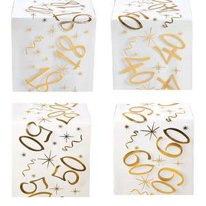 Drapeau de table personnalisable en polyester/coton, moderne, tissé, résistant à l'huile, pour la maison et les restaurants, pour un joyeux 18e anniversaire, tendance transfrontalière - Product Image 2