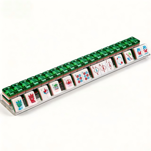Tuiles de Mahjong Américain 2026 en acrylique à quatre couches, motif cristal vert, nouvelle collection transfrontalière - Product Image 1