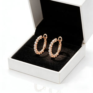 ต่างหูแฟชั่นหรูหราเพชรเลี้ยงในห้องปฏิบัติการ 1 กะรัต VVS-VS เงินแท้ S925 ชุบทอง 10 14 14k ทองคำแท้ สำหรับงานแต่งงานและงานปาร์ตี้  แบบ unisex - Product Image 3