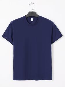 230 Gsm Round Neck T-shirt <strong>Printed</strong> Logo Short Sleeved Customization <strong>100</strong>% Cotton Men T-shirts - Product Image 3