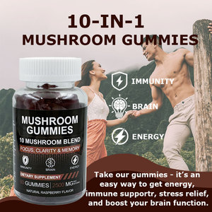 Fabricant de Gummies aux Champignons Certifiés GMP, Marque Privée Personnalisée, Formule 10 Champignons, Vente en Gros, Faible MOQ, Complément pour le Bien-être Cérébral - Product Image 2