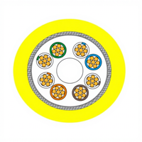 Câble flottant industriel UTP Cat5e multibrin 4*2*26AWG pour ROV sous-marin, 8 conducteurs avec double gaine PUR
