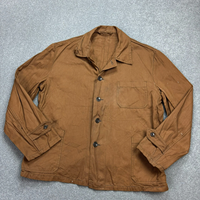 Veste de travail pour homme avec logo personnalisé, style vintage français, en coton bleu, veste de travail décontractée, veste de travail brodée