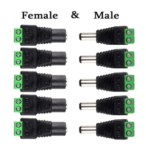 Conectores macho hembra de 12V CC, adaptador de enchufe de alimentación de 2,1*5,5mm, Conector de enchufes para señal de Color, tira LED, cámara CCTV - Product Image 1