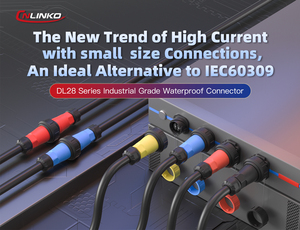 Cnlinko DL-28 IP68 nhựa kim loại 50A 500V AC Power nối 3 pin Thông tư kết nối không thấm nước - Product Image 4