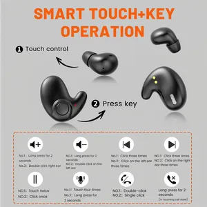 MD37 2-in-1 TWS ワイヤレス<span class=keywords><strong>Bluetooth</strong></span>イヤホン スポーツ＆睡眠用イヤホン LEDデジタルディスプレイ ノイズリダクション 長時間バッテリー駆動 - Product Image 5