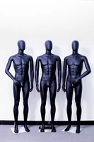Mannequin masculin en plastique ABS pour hommes, corps entier en plastique factice Boutique affichage de fenêtre noir brillant mat Pose debout