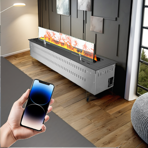 Cheminée électrique <span class=keywords><strong>d</strong></span>écorative avec télécommande, intérieur, <span class=keywords><strong>1</strong></span> mètre, flamme LED 3D automatique, insert <span class=keywords><strong>de</strong></span> cheminée à vapeur <span class=keywords><strong>d</strong></span>'<span class=keywords><strong>eau</strong></span>, meilleur <span class=keywords><strong>prix</strong></span> - Product Image 2