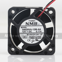 Ventilateur silencieux NMB 5V 24V 48V DC 12V 0.11A AC EC 4020 40X40X20MM 4CM pour convertisseur de fréquence, ventilateur de refroidissement à deux fils 04020VA-12M-AA