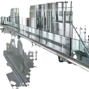 Rampe d'escalier en acier inoxydable, balustrade en verre, design moderne, durable pour l'installation d'escaliers - Product Image 1