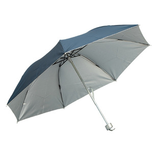 Parapluie pliant manuel anti-UV à trois volets, sept baleines, inversé, en caoutchouc argenté - Product Image 6