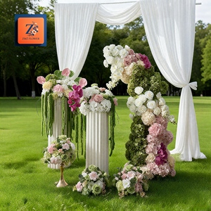 Floral premier anniversaire bannière Roses artificielles <span class=keywords><strong>chaise</strong></span> haute gâteau Topper baptême décor luxueux fait à la main réutilisable fille <span class=keywords><strong>1er</strong></span> - Product Image 6