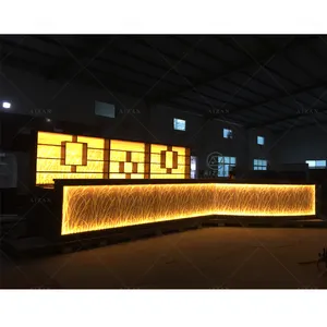 2024 new bar counter stylish design western style bar counter nightclub bar design with wine cabinet