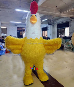 Costume de mascotte gonflable de poulet à longue fourrure 2/2,6 m Coq Costume de cosplay d'anime personnalisé - Product Image 5