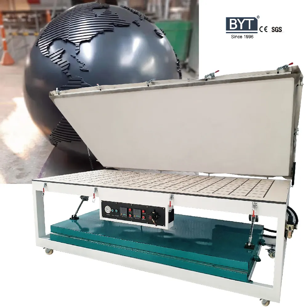 Bytcnc máquina de pressão à vácuo, superfície sólida termoformada memrane para corian eva felt acrílico