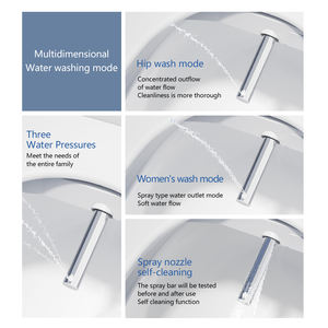 電動スマートビデ便座 リモコン付き 自動センサー開閉式 V字型デザイン 温水洗浄便座 人間工学に基づいたトイレカバー - Product Image 4